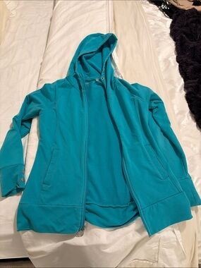 Danskin Teal Hooded Zip-Up Jacket